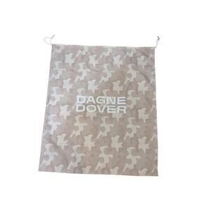 DAGNE DOVER Beige and White Camo Dust Bag w/ Drawstring